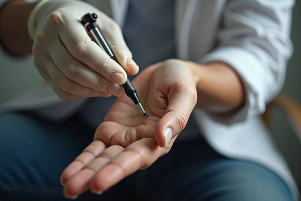 Fisioterapeuta avaliando dor no ombro manguito rotador durante teste clínico de amplitude de movimento